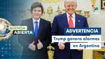 Trump amenaza con no dar beneficios al gobierno de Milei