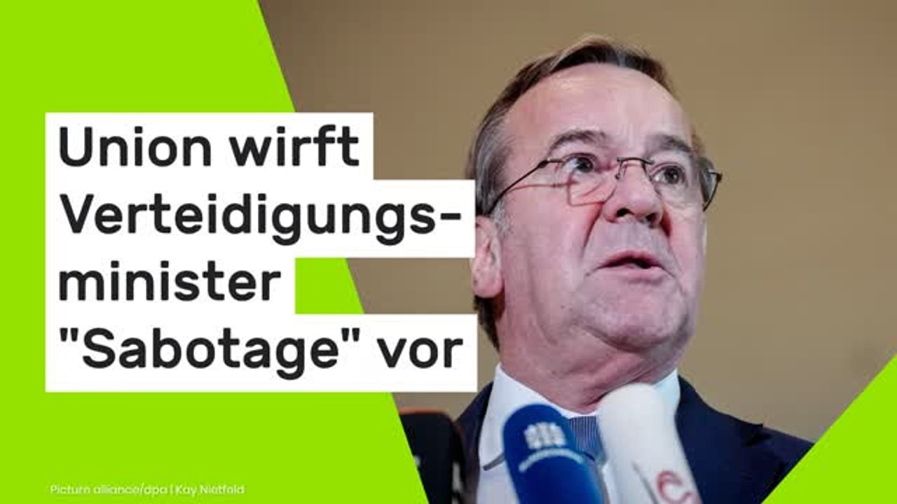 Zoff um Wehrdienst eskaliert: Pistorius gegen Losverfahren - Union wirft Verteidigungsminister 'Sabotage' vor