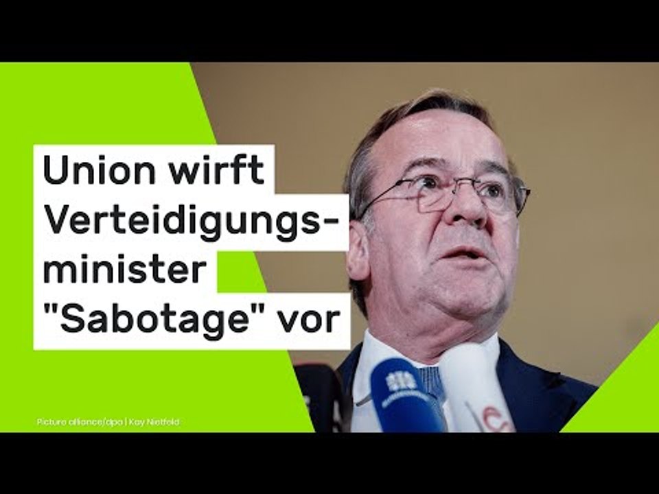 Zoff um Wehrdienst: Pistorius gegen Losverfahren - Union wirft Verteidigungsminister 'Sabotage' vor