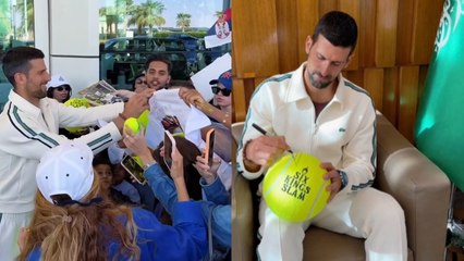 Tennis - Six Kings Slam 2025 - Novak Djokovic, dernier arrivé à Riyadh en Arabie Saoudite pour le Six Kings Slam