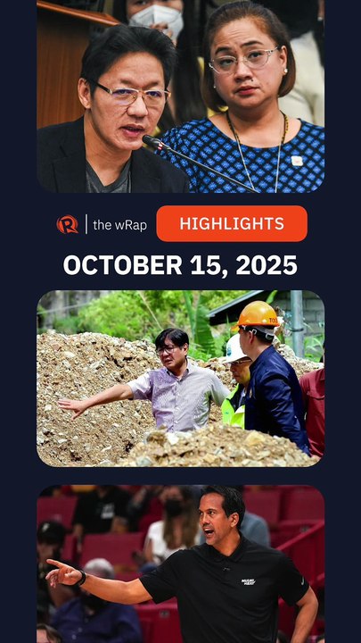 Today’s headlines: Discayas, Marcos & Duterte, Erik Spoelstra | The wRap | October 15, 2025