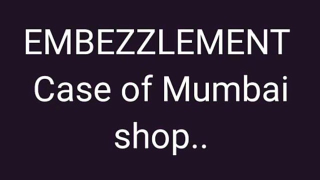 Embezzlement menace...