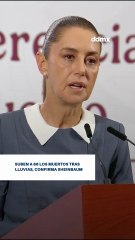 Suben a 66 los muertos tras lluvias históricas, confirma Sheinbaum