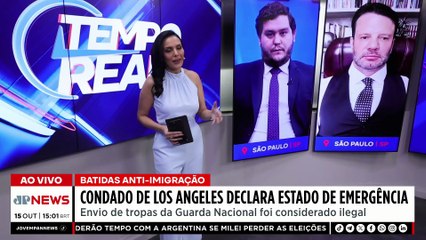 Condado de Los Angeles declara estado de emergência por batidas anti-imigração de Trump | TEMPO REAL