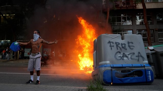 Una manifestación pro palestina intenta boicotear al Hapoel de Jerusalén de baloncesto