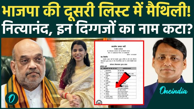 Bihar Election: BJP List में Maithili Thakur, Shreyasi Singh को टिकट, देखें पूरी लिस्ट
