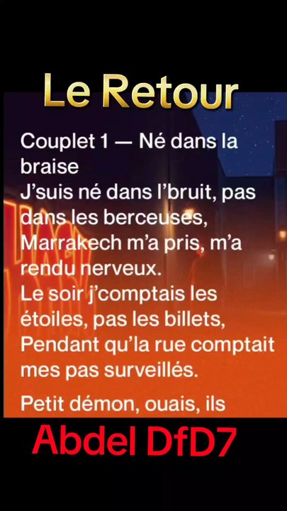 Abdel DFD7 le retour