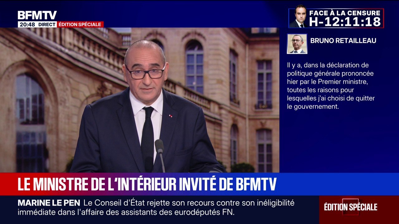 Propos de Bruno Retailleau: "Ce qu'il a dit est caractéristique de la séquence qu'on vit. (...) beaucoup s'intéressent à 2027", dit Laurent Nunez, ministre de l’Intérieur