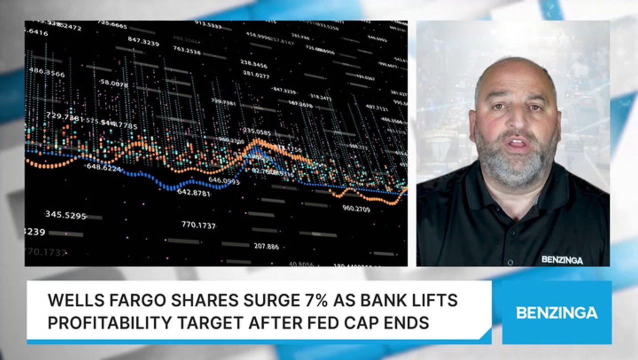 Wells Fargo Shares Surge 7% As Bank Lifts Profitability Target After Fed Cap Ends
