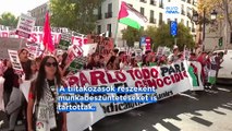A fegyverszüneti megállapodás ellenére a palesztinok mellett demonstráltak Spanyolországban