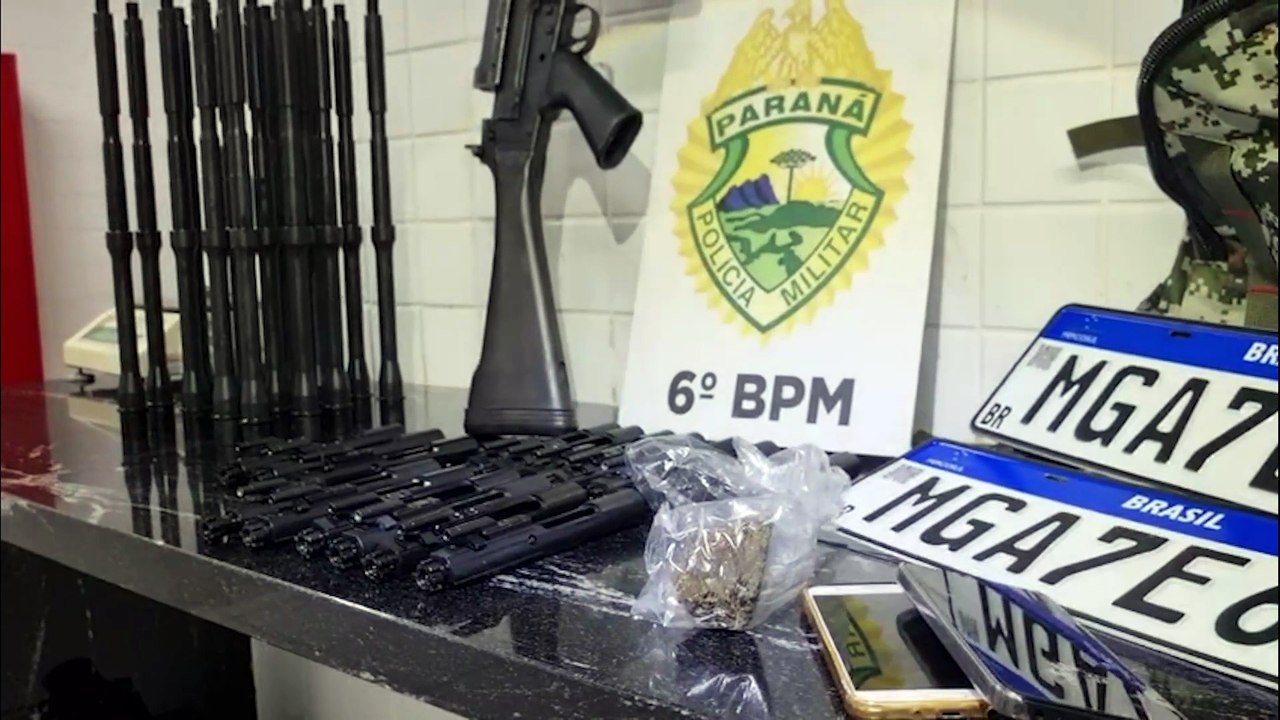 Tráfico de armas: operação policial prende dupla com fuzil e 17 kits de alto calibre na BR-277