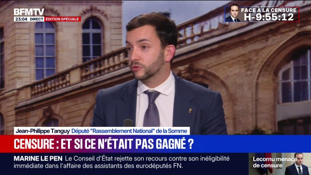 Motion de censure: d'après Jean-Philippe Tanguy (RN), il y aurait entre trois et cinq députés LR frondeurs