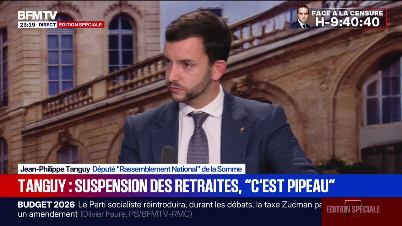 Retraites: "On a toujours proposé un fonds souverain qui permette de valoriser l'épargne et qui permette aux Français d'être actionnaires du CAC40 ou des PME françaises", dit Jean-Philippe Tanguy, député RN