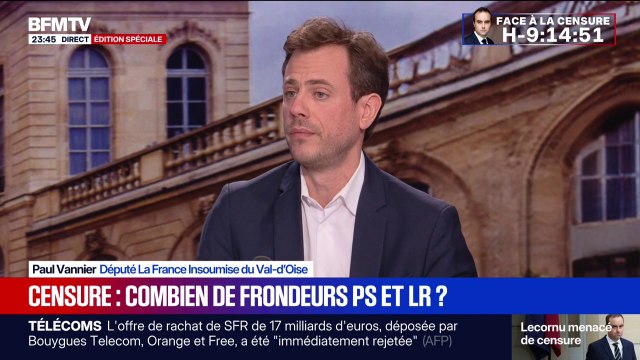 Motion de censure: Non, ce n'est pas foutu , estime Paul Vannier (LFI)