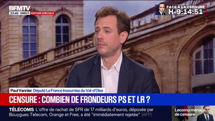 Motion de censure: "Non, ce n'est pas foutu", estime Paul Vannier (LFI)