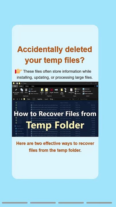 Recover Files from Temp Folder (Easy & Fast)