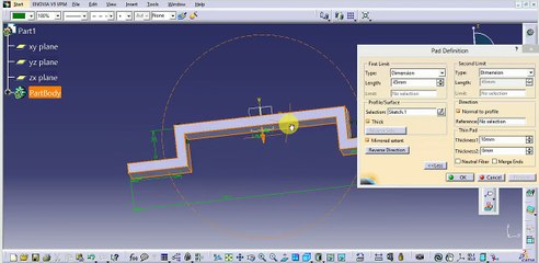 Advanced Part design in Catia v5_2d to 3d
