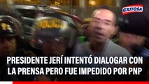 José Jerí intentó dialogar con la prensa pero agentes de la PNP empujaron a periodistas