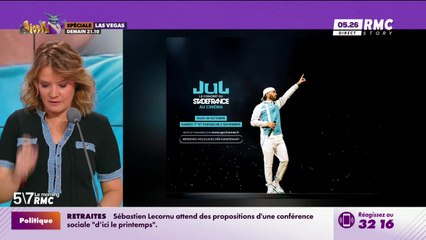Le bonus RMC : Jul au cinéma, film sur ses concerts au Stade de France - 16/10