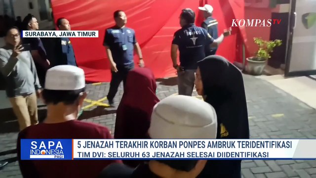 Tim DVI Mengidentifikasi 63 Jenazah Korban Ambruknya Ponpes Al-Khoziny | SAPA PAGI