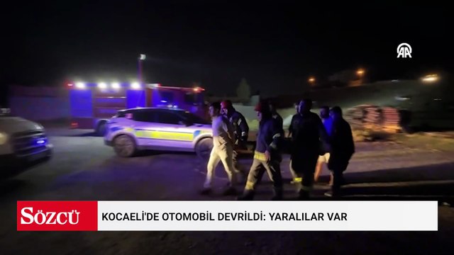 Kocaeli'de otomobil devrildi: Yaralılar var