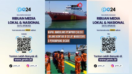 Kapal Ambulans Pemprov Sulsel Hilang Kontak di Selat Makassar, 3 Penumpang Dicari