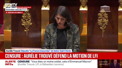 Aurélie Trouvé (LFI) à Sébastien Lecornu: “Vous êtes un moine-soldat, celui de monsieur Macron”