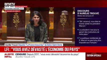 Aurélie Trouvé (LFI) accuse Sébastien Lecornu d'avoir "dévasté l’économie du pays”