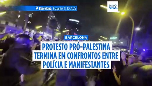 Protesto pró-palestina em Barcelona termina com 15 detidos, 11 deles menores