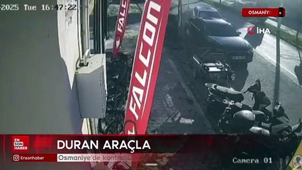 Osmaniye'de kontrolden çıkan otomobil park halindeki araçlara çarptı