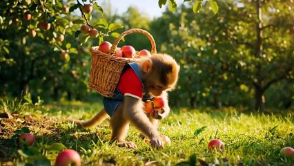 🐵🐱🐶Monkey & Fat Orange Cat Save Puppy from Giant Snake Attack by the River and Grilled Fish Together - Monkey and Cat