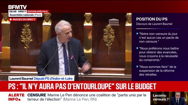 Renoncement au 49.3: “Ce geste ne vous exonère pas de faire de nouvelles concessions”, avertit Laurent Baumel (PS)