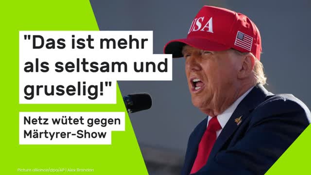 Donald Trump: 'Das ist mehr als seltsam und gruselig!' Netz wütet gegen Märtyrer-Show