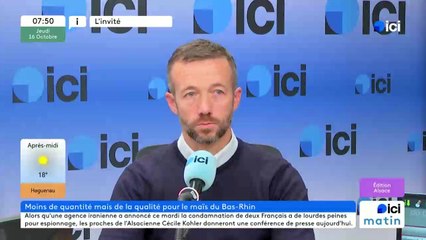 "Il ne faudrait pas que la récolte de maïs s'étale jusqu'à novembre", avertit le vice-président de la FDSEA Bas-Rhin