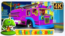 4K Wheels On The Fire Truck | Wheels on the Bus Cartoon Videos for Kids | Nursery Rhymes & Kids Songs