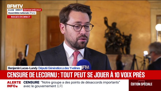 Pour nous, le compte n'y est pas , explique Benjamin Lucas-Lundy (Génération.s) qui va voter la censure du gouvernement