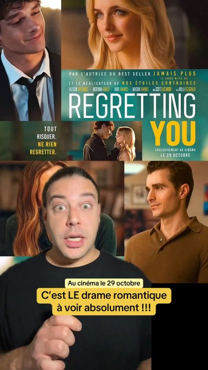 Regretting You ça sort le 29 octobre au cinéma et c’est LE drame romantique à voir absolument ! Une adaptation du roman de Colleen Hoover avec Allison Williams, Dave Franco mais surtout Mckenna Grace et Mason Thames 😍😍😍