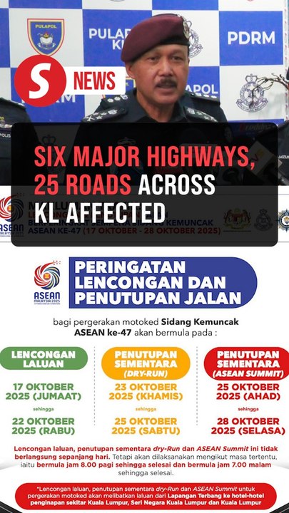 Police announce full road closures, diversions for 47th Asean Meeting