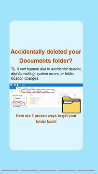 [SOS]: Accidentally Deleted Documents Folder! How to Get Files Back?