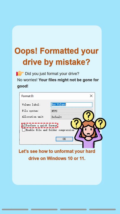 Formatted Hard Drive by Mistake? How to Unformat It?
