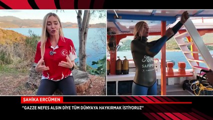 Milli sporcu Şahika Ercümen 10 yıl sonra nefesini yine Gazze için tutacak