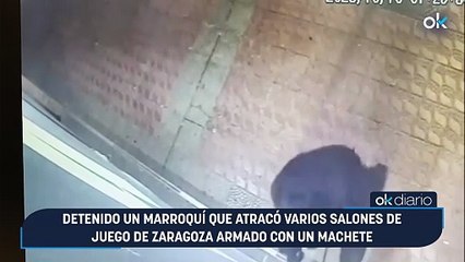 Detenido un marroquí que atracó varios salones de juego de Zaragoza armado con un machete