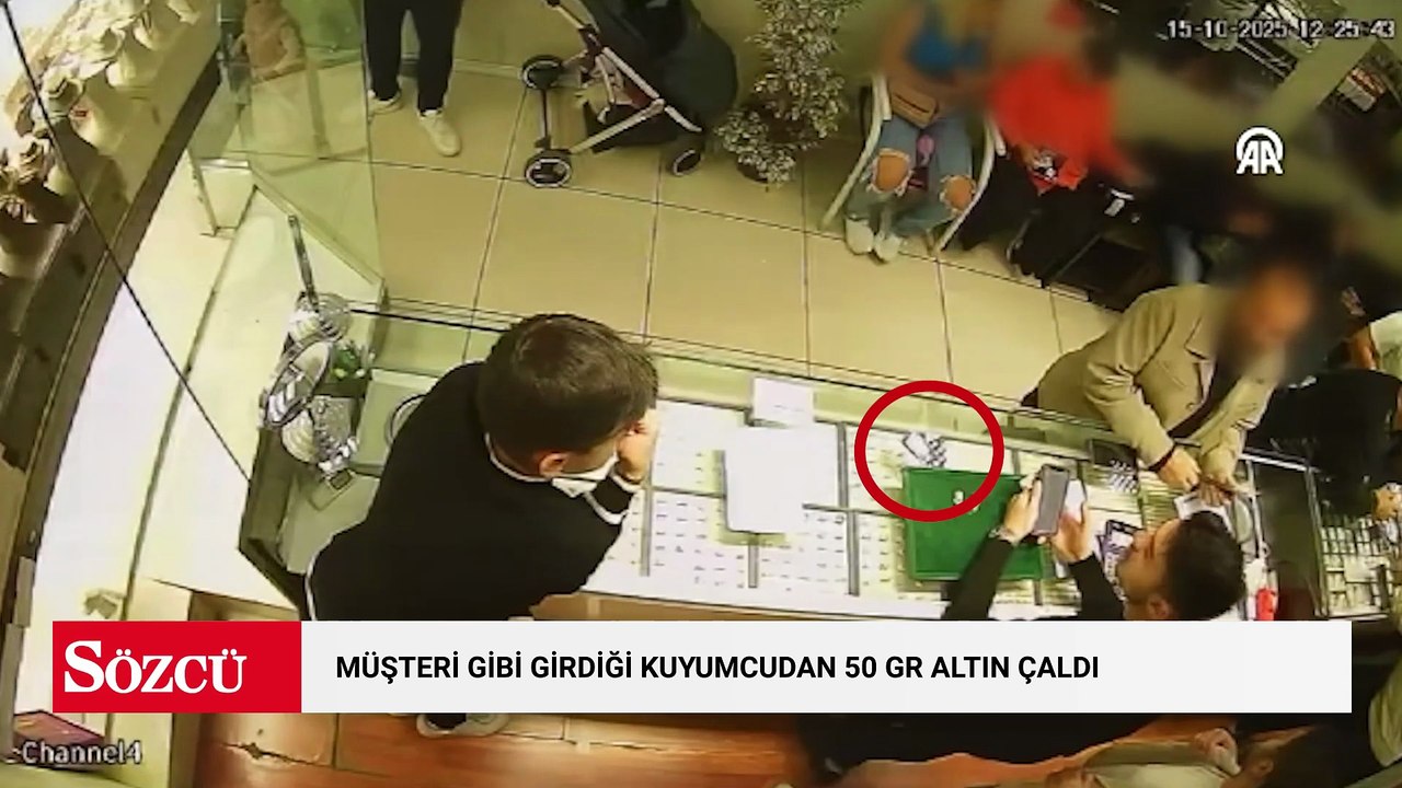 Müşteri gibi girdiği kuyumcudan 50 gr altın çaldı