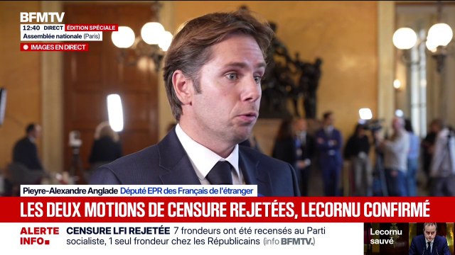 Motions de censure rejetées: C'est une bonne nouvelle pour le pays , estime Pieyre-Alexandre Anglade, député EPR des Français de l'étranger