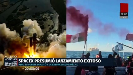 Restos de cohete de SpaceX caen en playa de Tamaulipas y provocan muerte de delfines