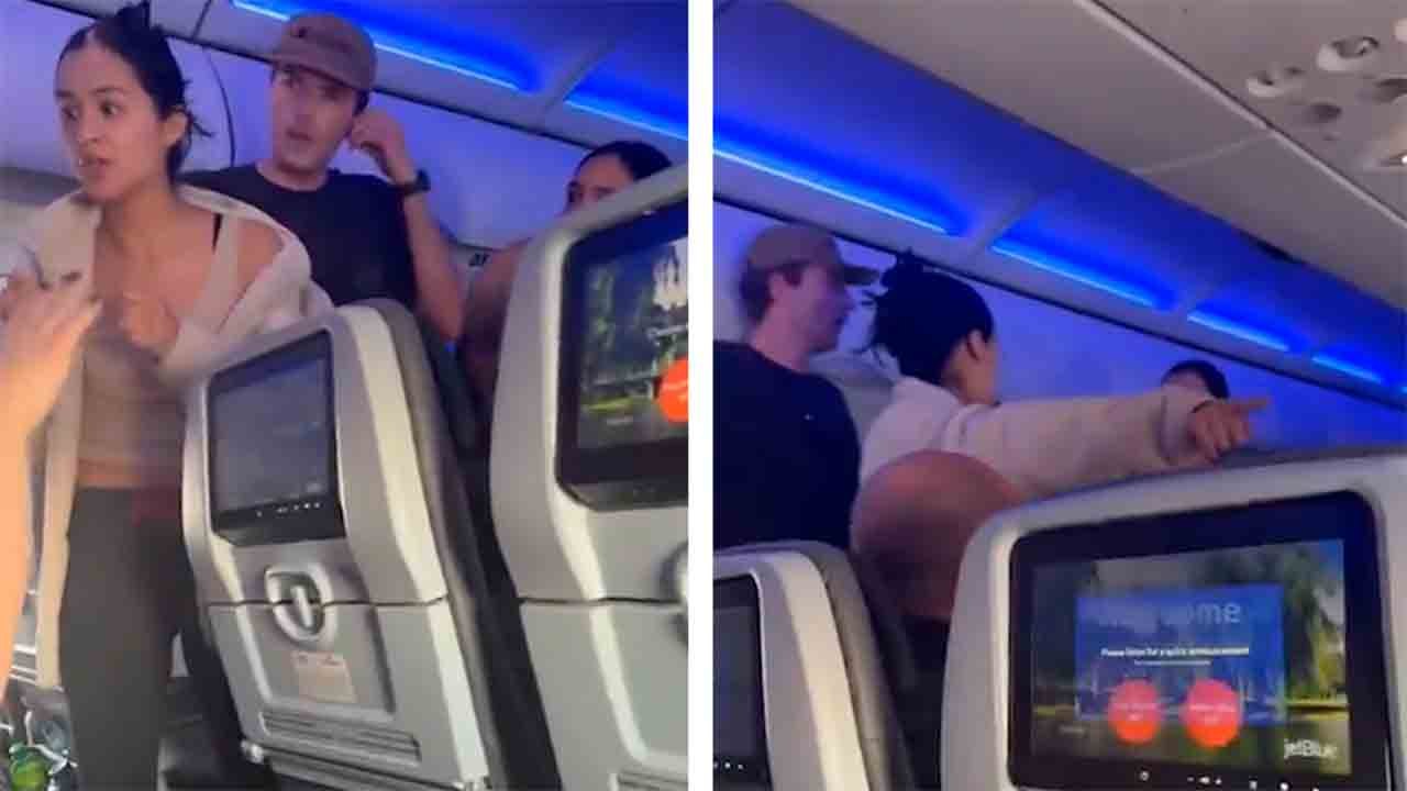 Passenger Mistakes Noise for Barking and Tries to Open Airplane Emergency Door in Tense Video