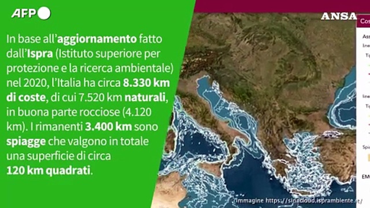Ansa VERIFIED - E' vero che la mappatura delle coste italiane a oggi e' da valutare?
