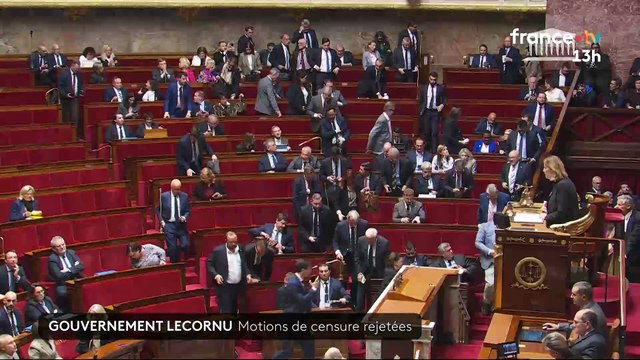 Après le rejet de la motion de censure de LFI à 18 voix près, celle déposée par le RN est elle aussi rejetée à l'Assemblée nationale: 144 députés ont voté pour mis à jour