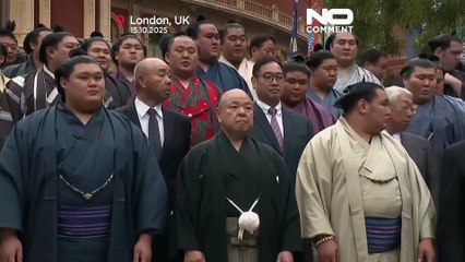 Sumo wrestlers bring ancient Japanese tradition to London