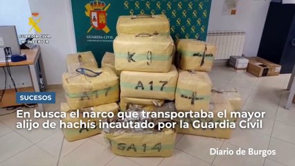 Se busca al narco que transportaba el mayor alijo de hachís incautado en Burgos por la Guardia Civil